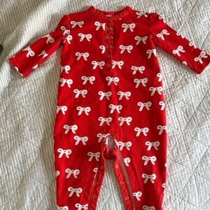 Hanna Andersson Red Bow-Print girls One-Piece 2T